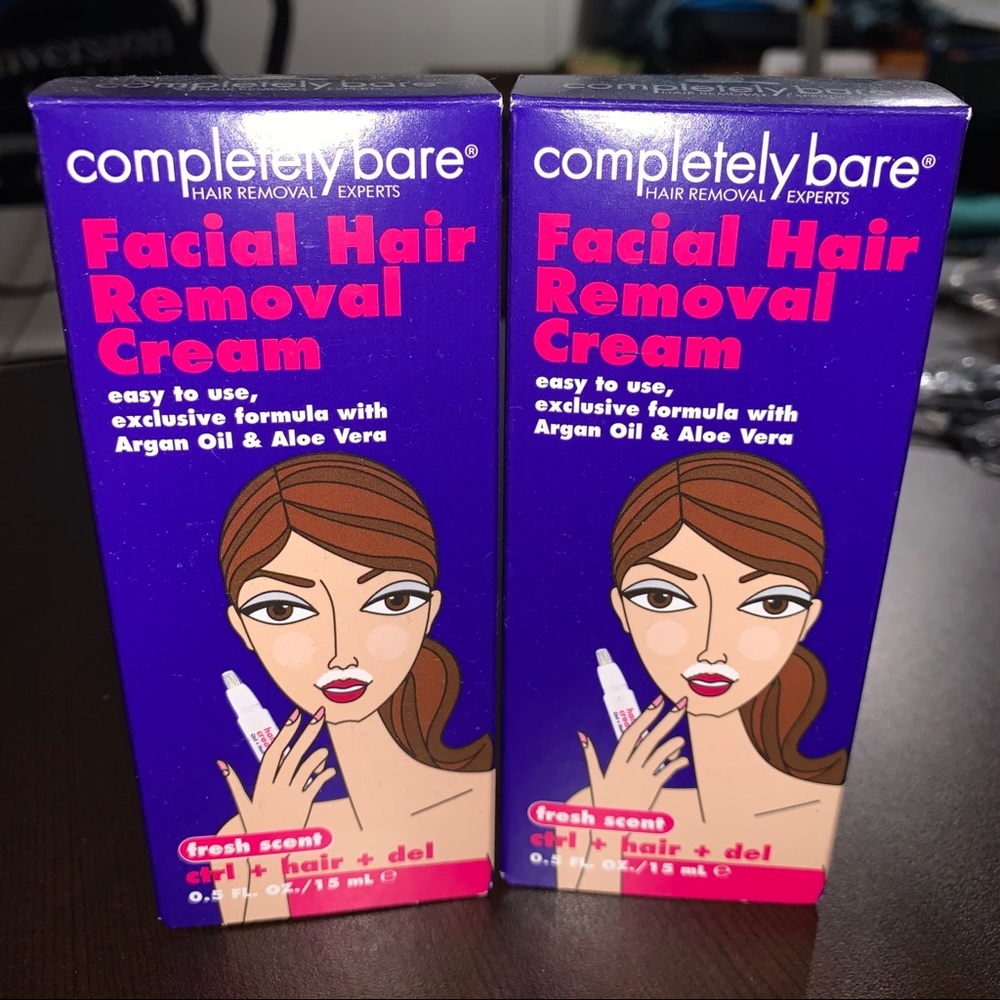 2x Completely Bare Facial Hair Removal Cream